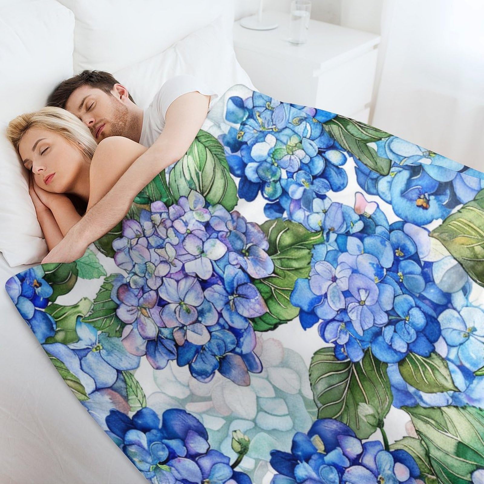 Amazon.com: Blue Hydrangea Flowers Blanket Blue Hydrangea